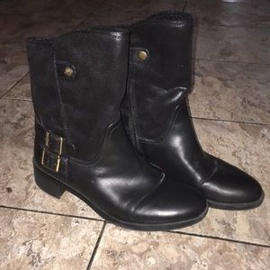 Black winter booties
